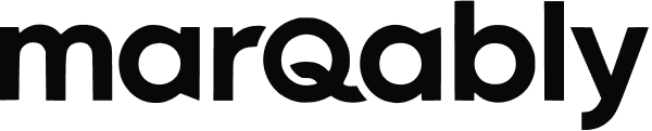 „Logo von marqably, bestehend aus einem modernen, minimalistischen Schriftzug in schwarzer Schrift auf hellem Hintergrund.“
