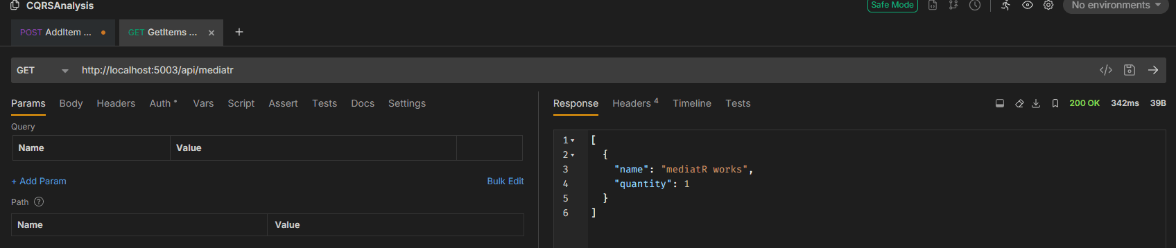 GET request done in Bruno