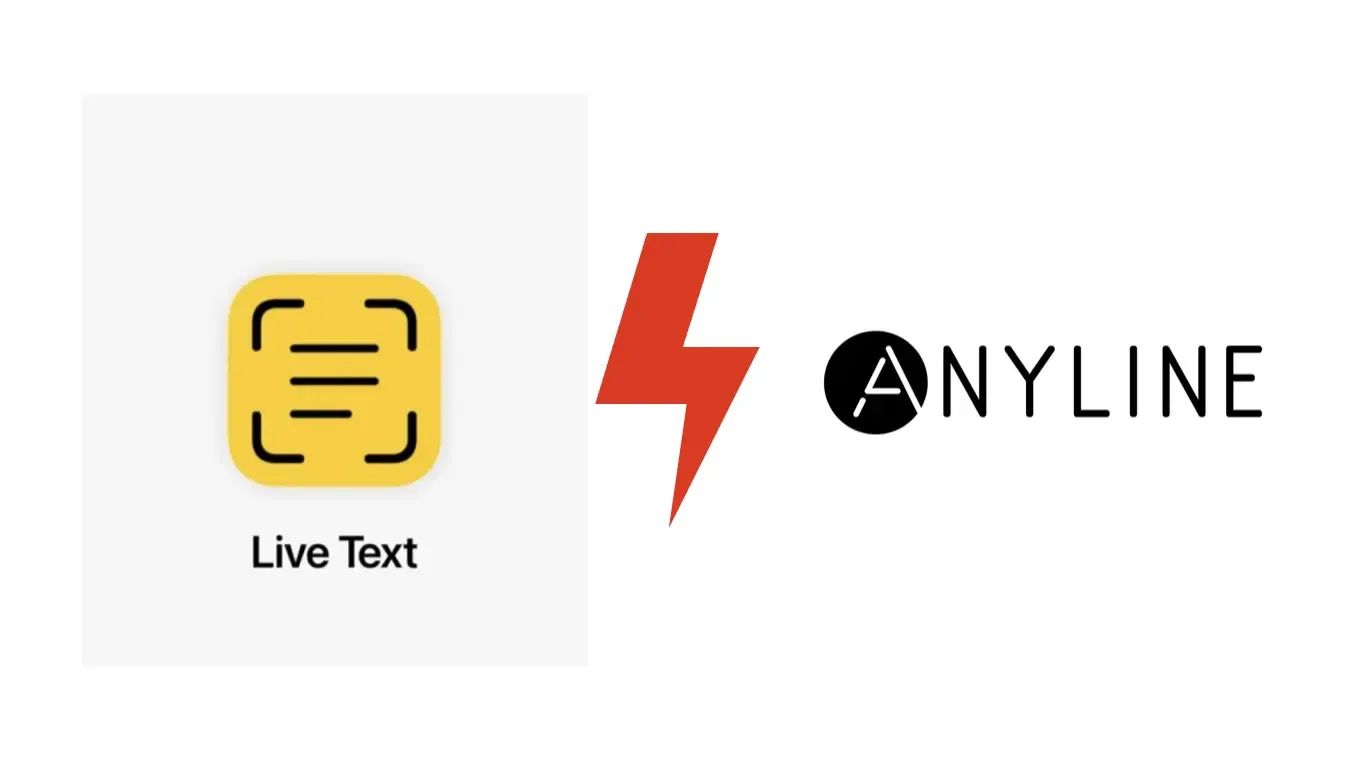 Live Text Logo and anyline logo